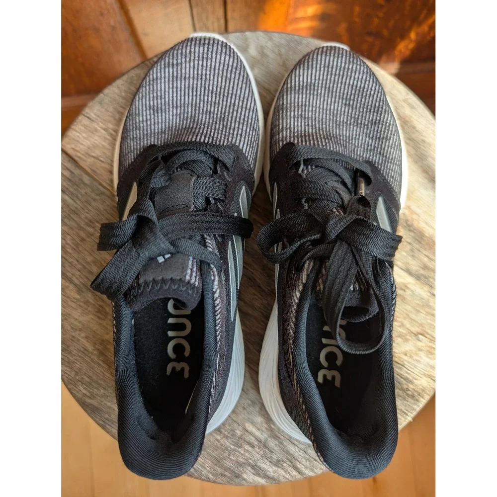 Adidas Edge Lux Bounce Black Gray Striped Running Shoes Sneakers Womens Size 6